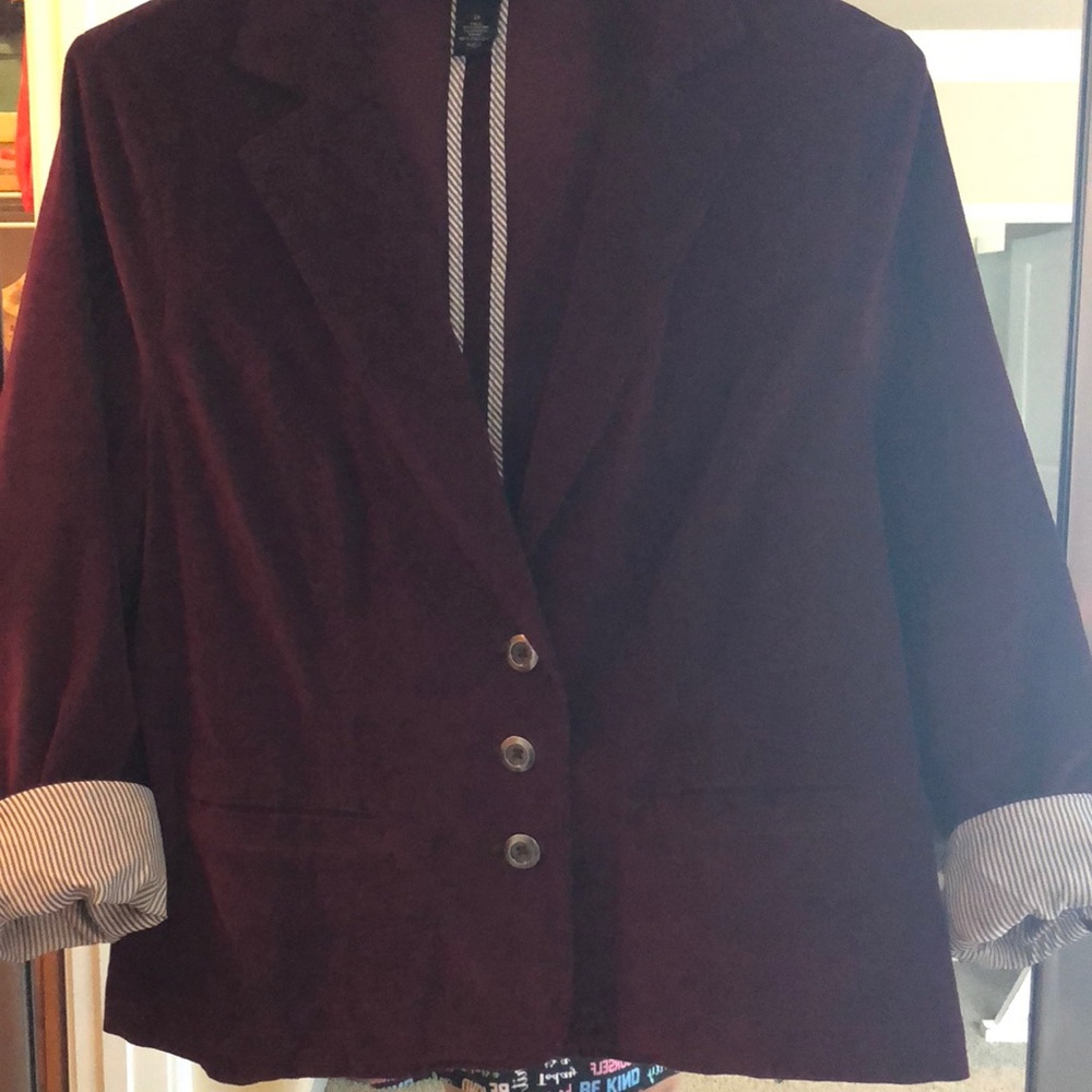 Burgundy blazer